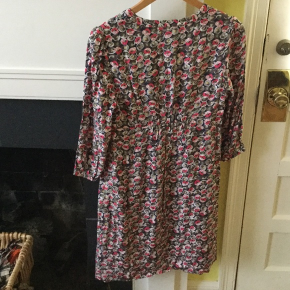 Boden Martha Dress 3/4 Sleeve Blue Bud Pattern - Sz 8R US, 12R UK - Picture 4 of 12